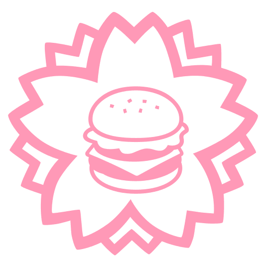 white flower hamburger