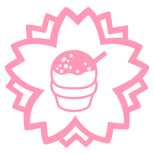 white flower shaved ice