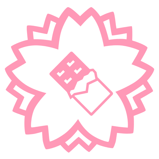 white flower chocolate bar