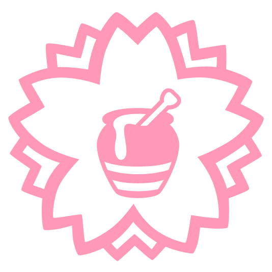 white flower honey pot