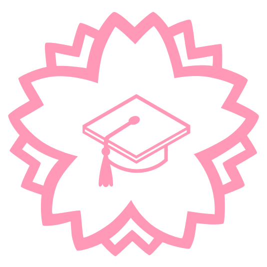 white flower mortar board