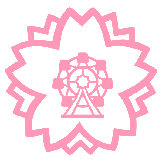 white flower ferris wheel