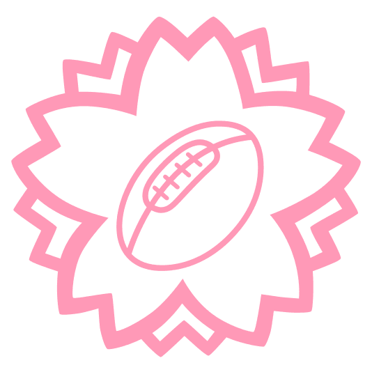 white flower rugby football