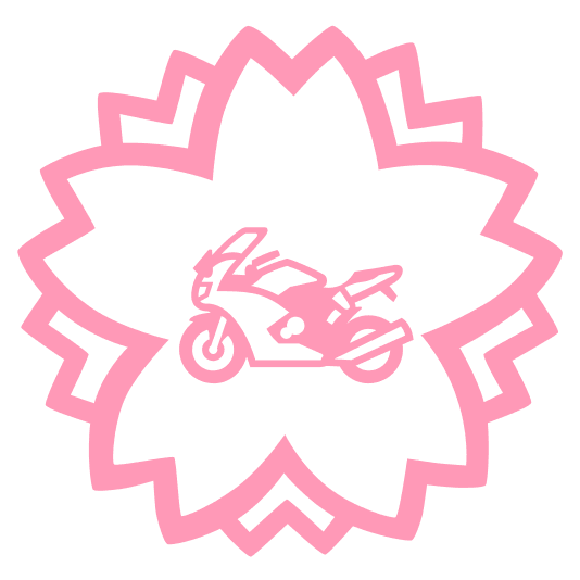 white flower racing motorcycle