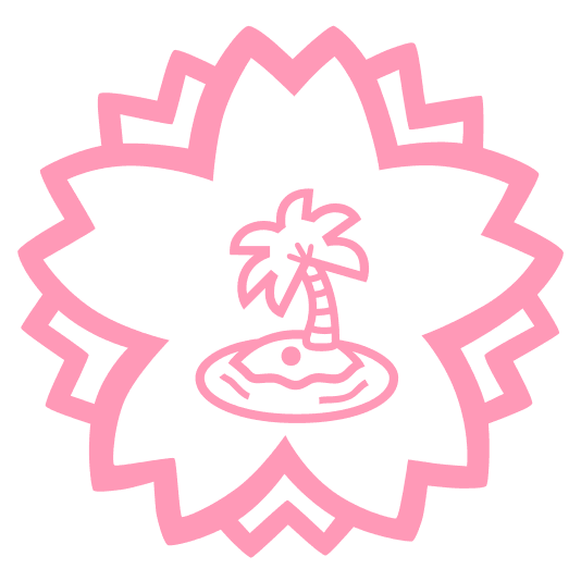 white flower desert island