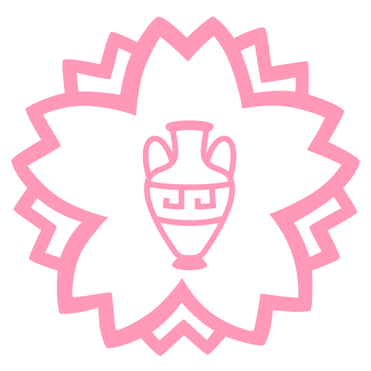 white flower amphora