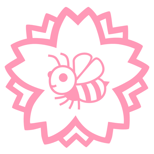 white flower bee