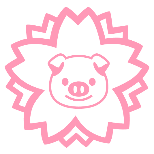 white flower pig