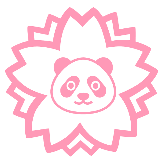 white flower panda face