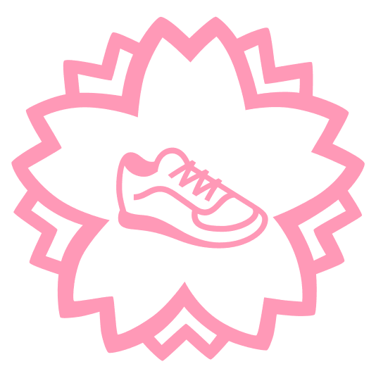 white flower athletic shoe