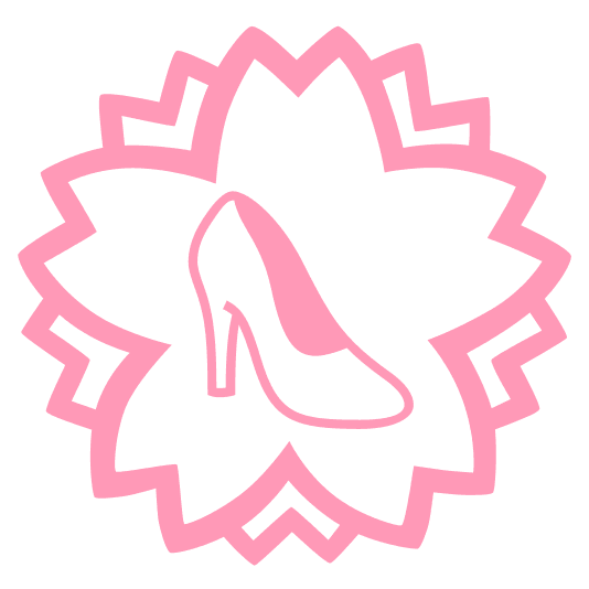 white flower high heel