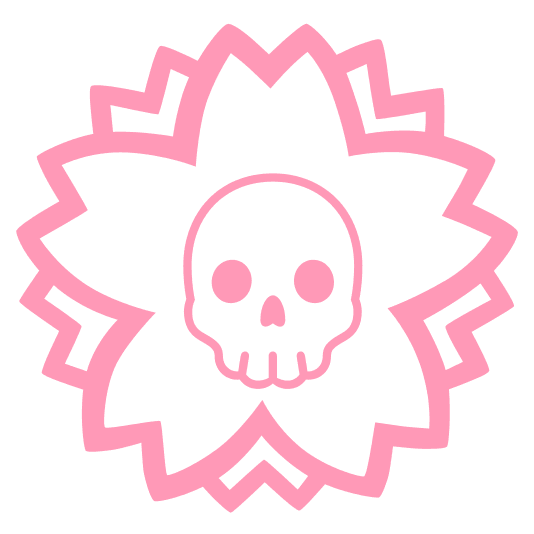 white flower skull