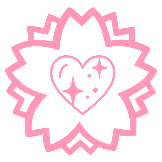 white flower sparkling heart