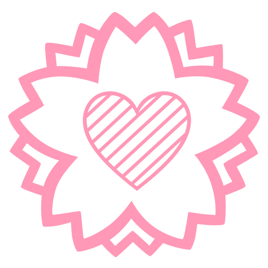 white flower purple heart