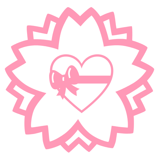 white flower gift heart