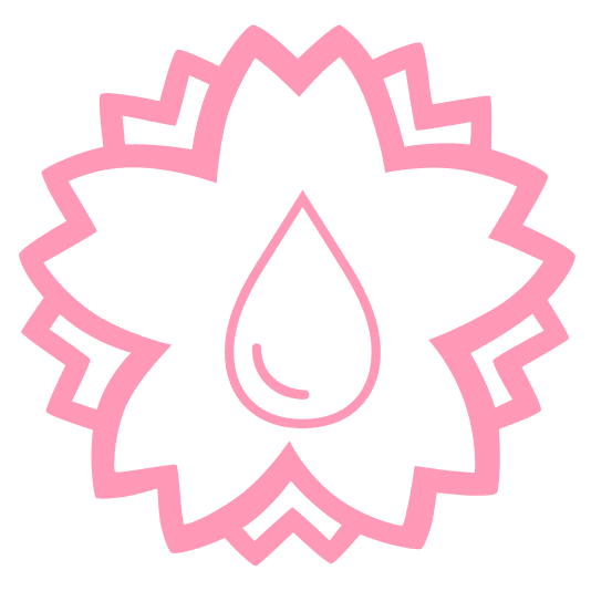 white flower droplet