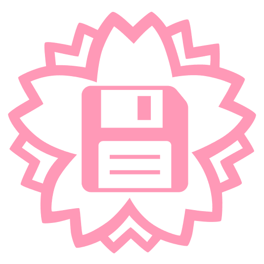 white flower floppy disk