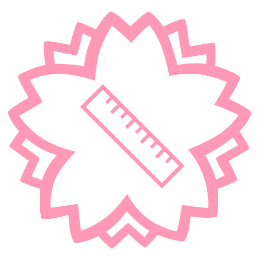 white flower straight ruler