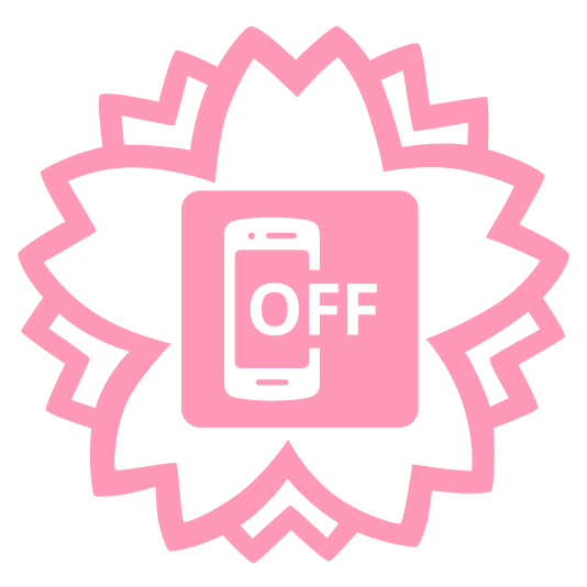 white flower mobile phone off