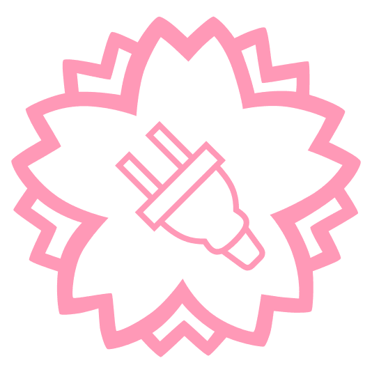 white flower electric plug