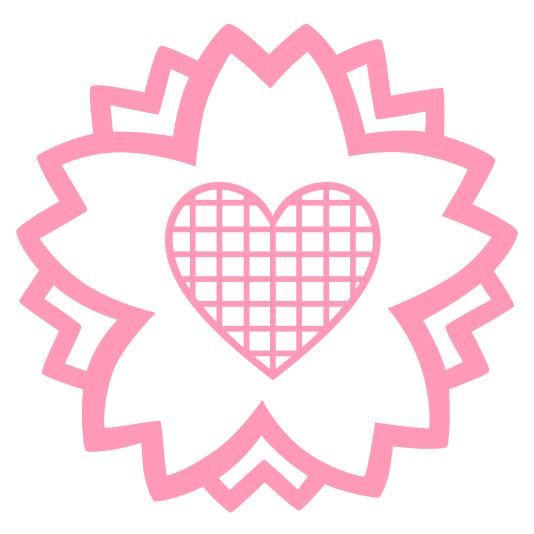 white flower black heart