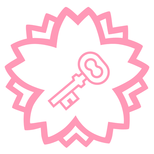 white flower old key