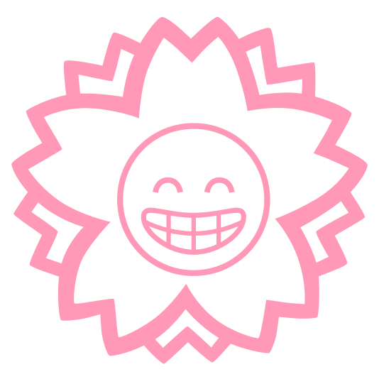 white flower grin