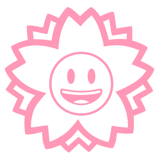 white flower smiley