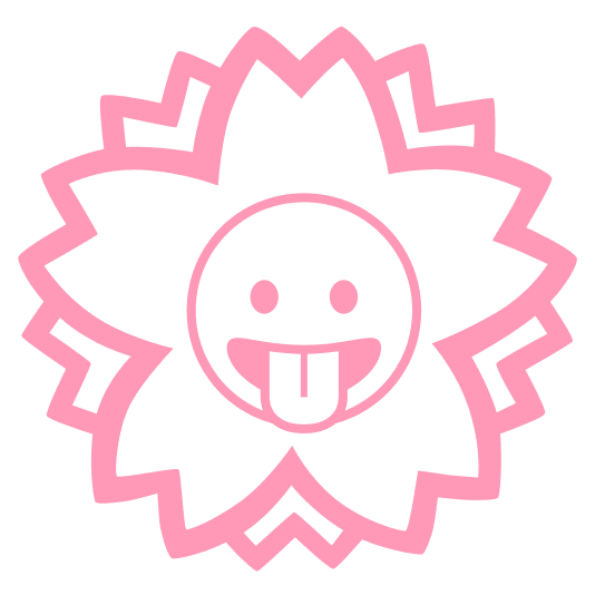 white flower stuck out tongue