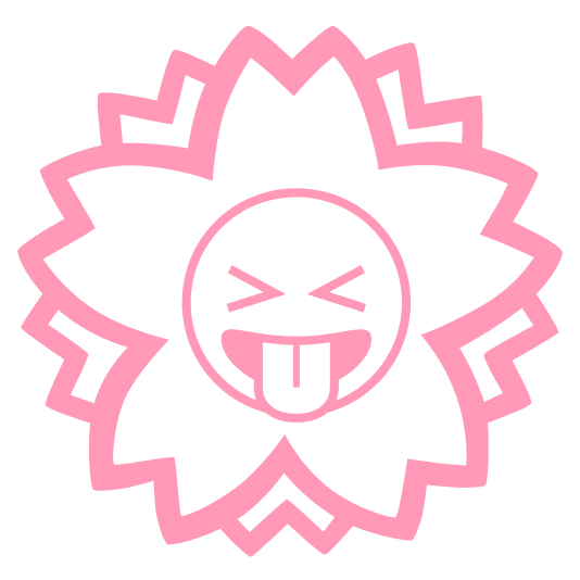 white flower stuck out tongue closed eyes