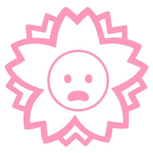 white flower frowning