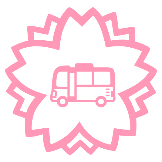 white flower bus