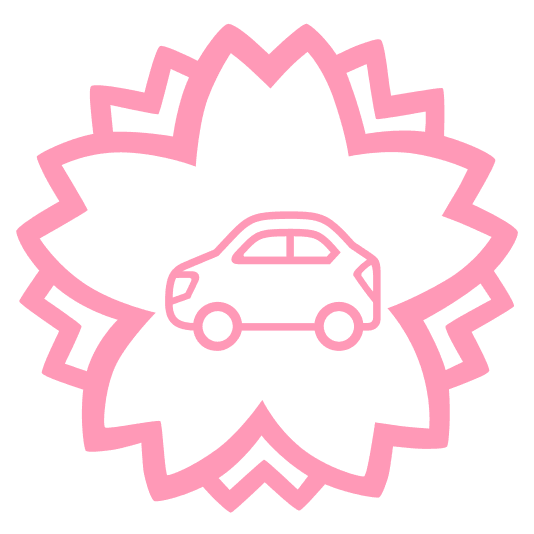 white flower car