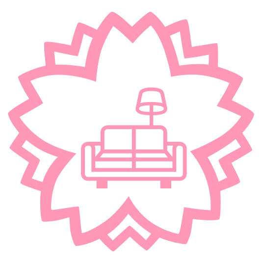 white flower couch and lamp