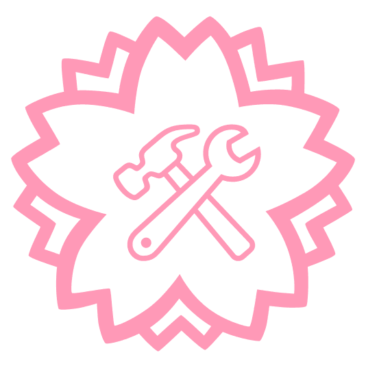 white flower hammer and wrench