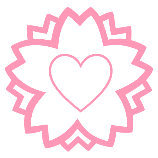 white flower white heart