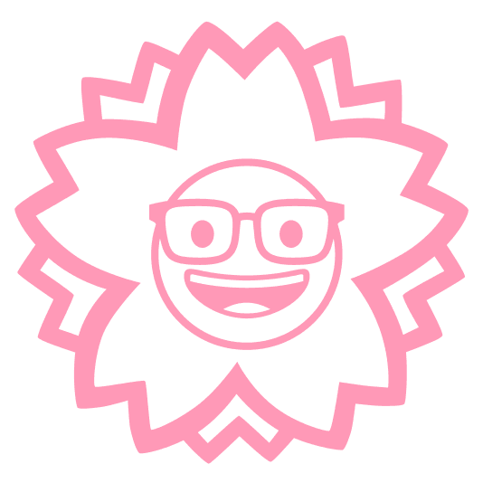 white flower nerd face