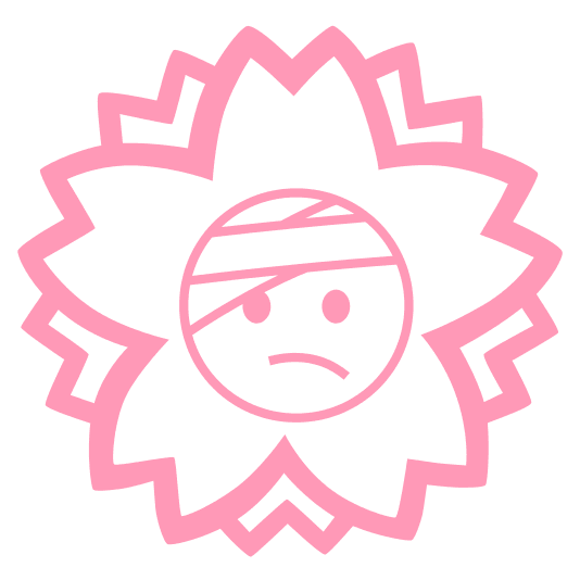white flower face with head bandage