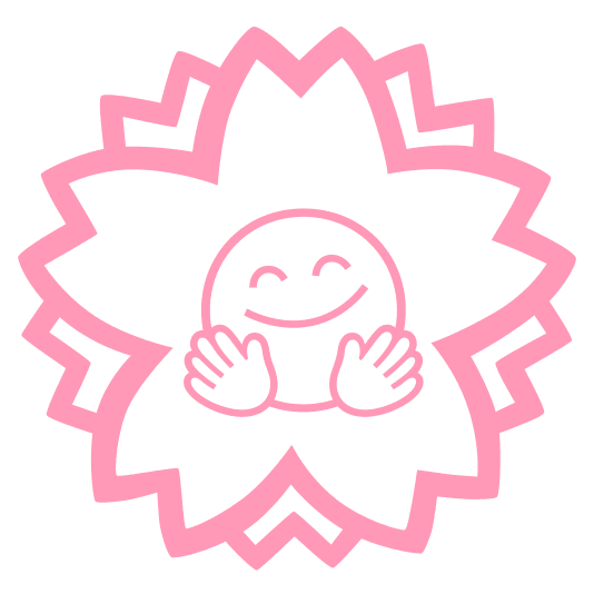 white flower hugging face