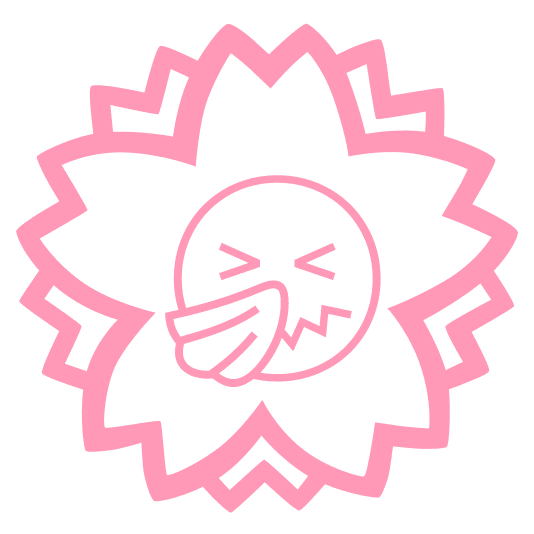 white flower sneezing face