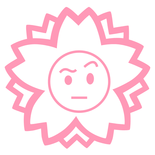 white flower face with raised eyebrow