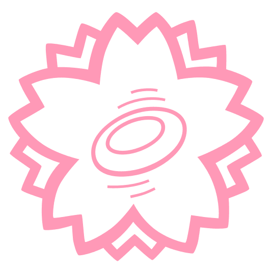 white flower flying disc