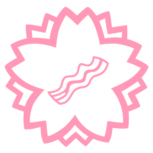 white flower bacon