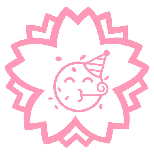 white flower partying face