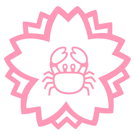 white flower crab