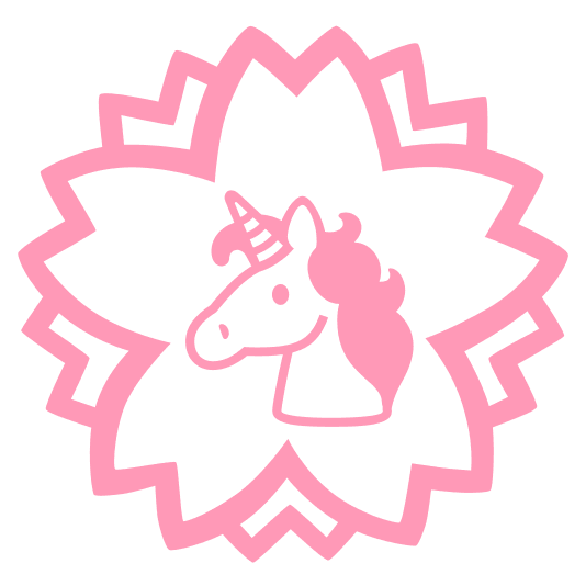 white flower unicorn face