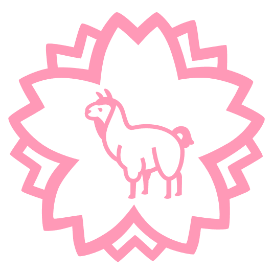 white flower llama