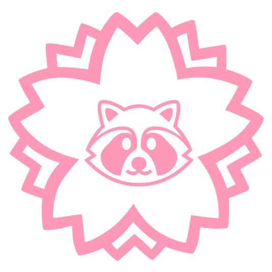 white flower raccoon