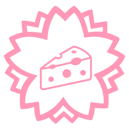 white flower cheese wedge