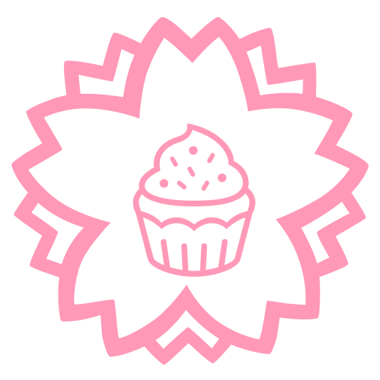 white flower cupcake